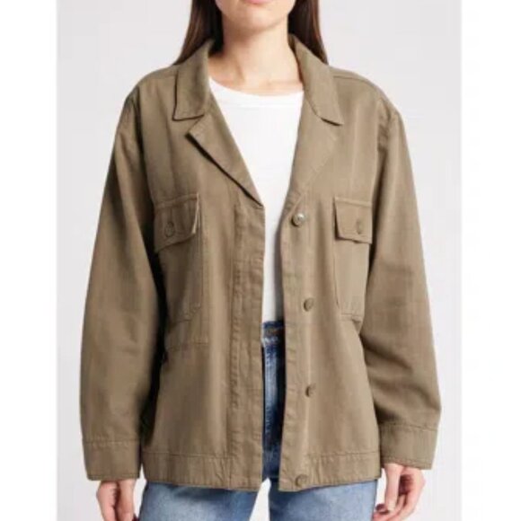 Treasure & Bond Jackets & Blazers - Treasure & Bond Olive Twill Utility Jacket/NWT/M & L